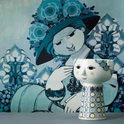 BJØRN WIINBLAD Bjørn Wiinblad Eva Vase 18,5cm Blå