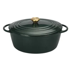 CHRISTIANIA 1739 Støpejern Oval Støpejernsgryte 5L Grønn