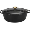 CHRISTIANIA 1739 Støpejern Oval Støpejernsgryte 7L Sort