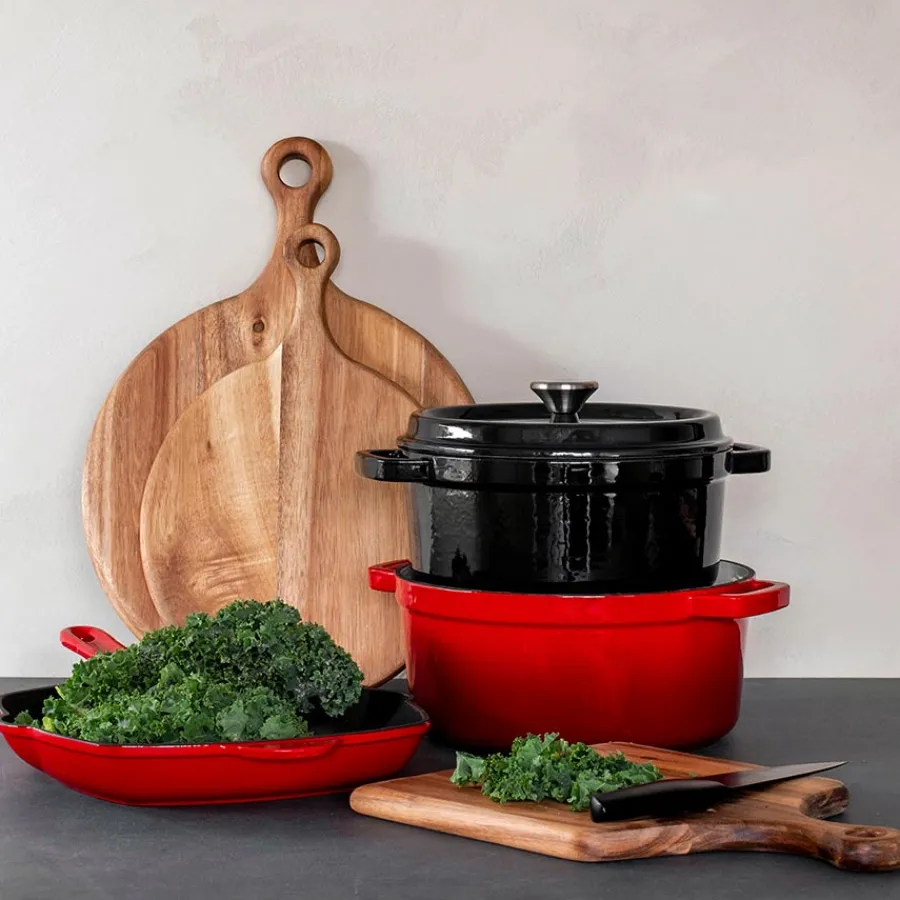 CHRISTIANIA 1739 Støpejernsgryte 3,4L Rød