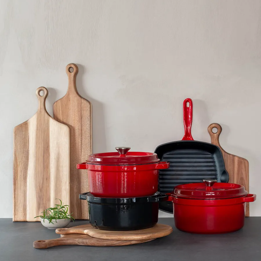 CHRISTIANIA 1739 Støpejernsgryte 3,4L Rød