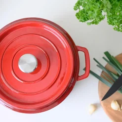 CHRISTIANIA 1739 Støpejernsgryte 3,4L Rød