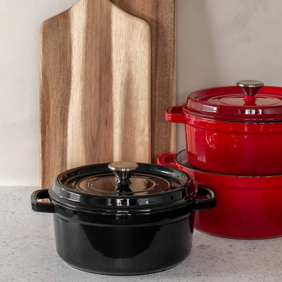 CHRISTIANIA 1739 Støpejernsgryte 5L Rød