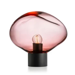 HADELAND GLASSVERK Crystal Stone Bordlampe Morgenrød