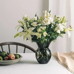 HADELAND GLASSVERK Daisy Vase Røkgrå 21cm -