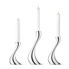 GEORG JENSEN Cobra Lysestake 3pk Blankt Rustfritt stål