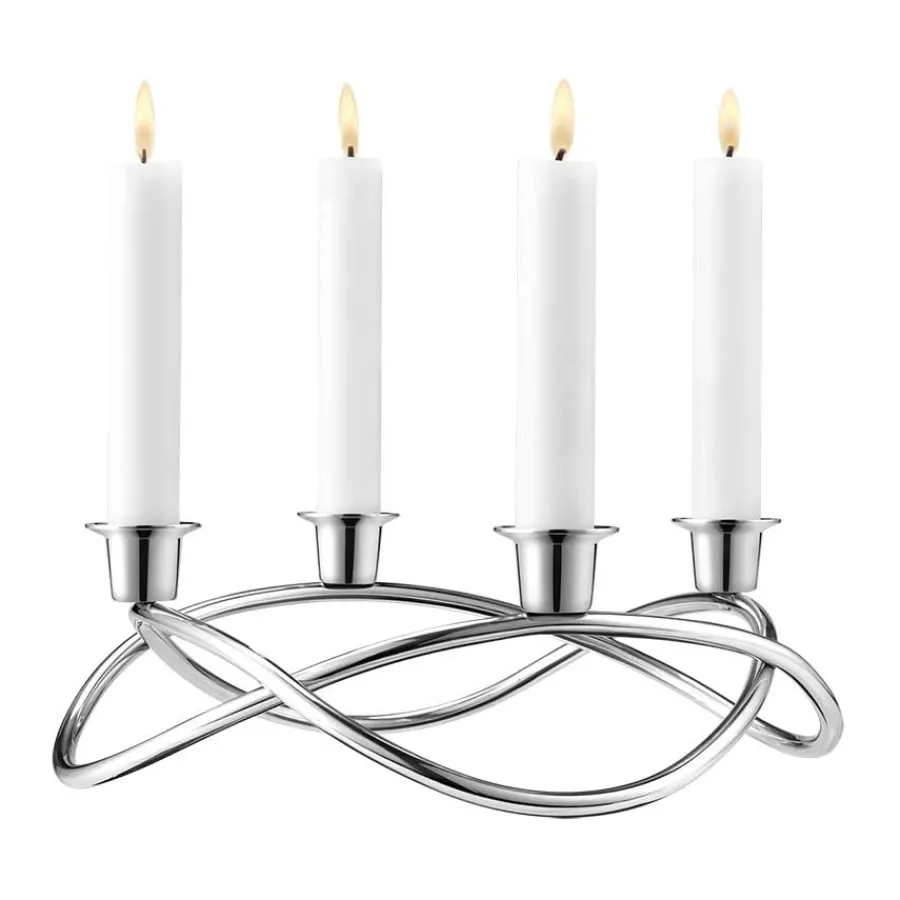 GEORG JENSEN Season Lysestake 4 Lys Rustfritt Stål