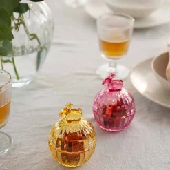 HADELAND GLASSVERK Glassskål med Lokk Hare - Hadeland