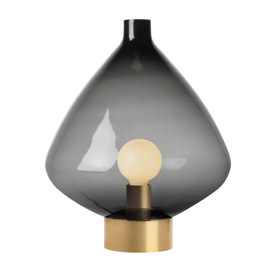 HADELAND GLASSVERK Arkiv Bordlampe 4218 Røkgrå