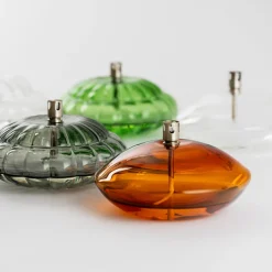 HADELAND GLASSVERK Aurora Oljelampe Amber