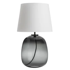 HADELAND GLASSVERK Austra Bordlampe Røkgrå