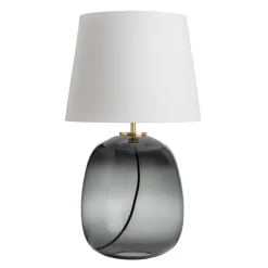 HADELAND GLASSVERK Austra Bordlampe Røkgrå