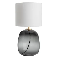 HADELAND GLASSVERK Austra Bordlampe Røkgrå