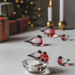 HADELAND GLASSVERK Dompap Glassfigur 6 cm 2-pk