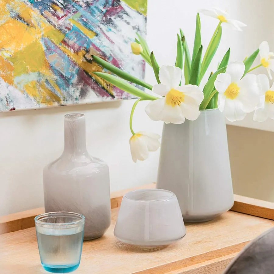 HADELAND GLASSVERK Dugg Lyslykt 8,5cm Grå