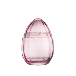 HADELAND GLASSVERK Glassegg m/Lokk Rosa 15cm