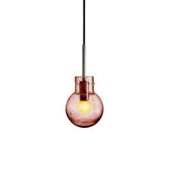 HADELAND GLASSVERK Krystallkule Taklampe Soda Morgenrød