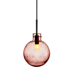 HADELAND GLASSVERK Krystallkule Taklampe Soda Morgenrød