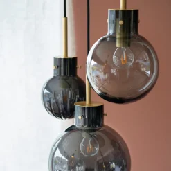 HADELAND GLASSVERK Krystallkule Taklampe