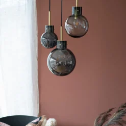 HADELAND GLASSVERK Krystallkule Taklampe