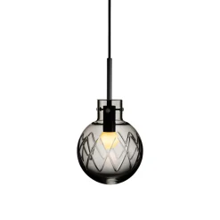 HADELAND GLASSVERK Krystallkule Taklampe