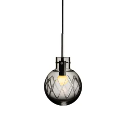 HADELAND GLASSVERK Krystallkule Taklampe