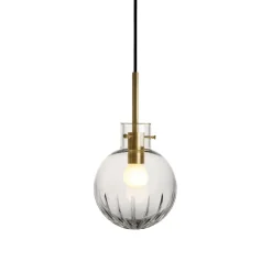 HADELAND GLASSVERK Krystallkule Taklampe Stor Stjerne Klar