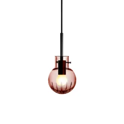 HADELAND GLASSVERK Krystallkule Taklampe Stor Stjerne Morgenrød