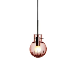 HADELAND GLASSVERK Krystallkule Taklampe Stor Stjerne Morgenrød