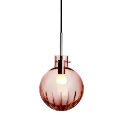 HADELAND GLASSVERK Krystallkule Taklampe Stor Stjerne Morgenrød