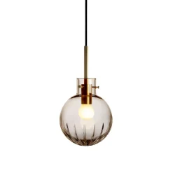 HADELAND GLASSVERK Krystallkule Taklampe Stor Stjerne Kakao