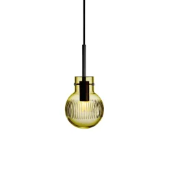 HADELAND GLASSVERK Krystallkule Taklampe Skjær Oliven