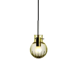 HADELAND GLASSVERK Krystallkule Taklampe Stor Stjerne Oliven