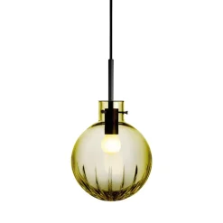 HADELAND GLASSVERK Krystallkule Taklampe Stor Stjerne Oliven