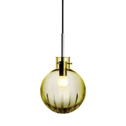 HADELAND GLASSVERK Krystallkule Taklampe Stor Stjerne Oliven