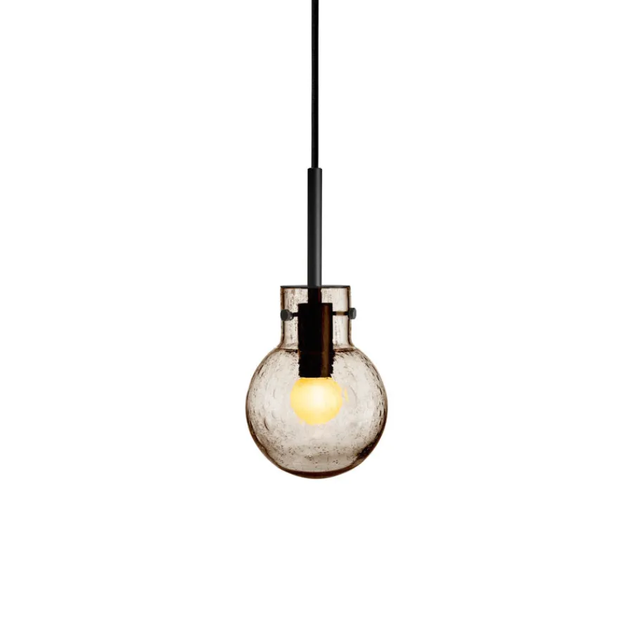 HADELAND GLASSVERK Krystallkule Taklampe Soda Kakao