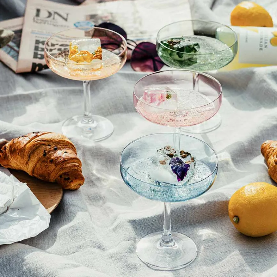 HADELAND GLASSVERK Odyssé Cavaskål Blå 25cl 2pk