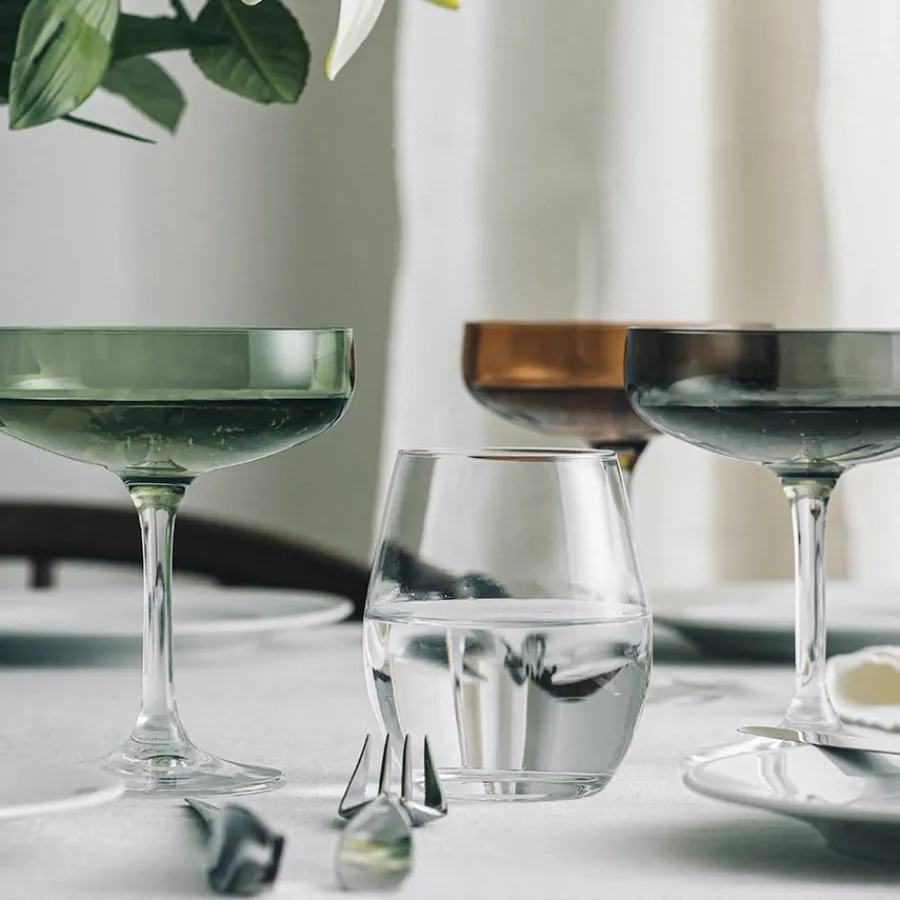 HADELAND GLASSVERK Odyssé Cavaskål Røkgrå 25cl 2pk