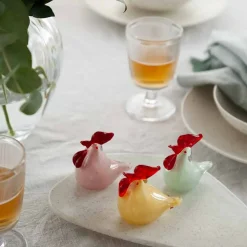 HADELAND GLASSVERK Påskepynt Glasshøne 8cm Grønn