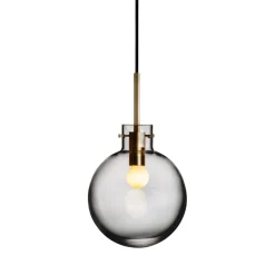 HADELAND GLASSVERK Røkgrå Taklampe