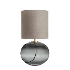 HADELAND GLASSVERK Senja Bordlampe Røkgrå