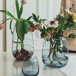 HADELAND GLASSVERK Siccori Vase 26cm Himmelblå