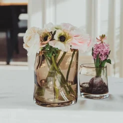 HADELAND GLASSVERK Sine Lyslykt 12,5 cm Kakao