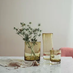 HADELAND GLASSVERK Sine Tulipanvase 20,5x16cm Oliven