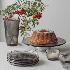 HADELAND GLASSVERK Siri Asjett 20,5cm Røkgrå 4pk