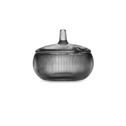 HADELAND GLASSVERK Siri Skål m/Lokk Røkgrå