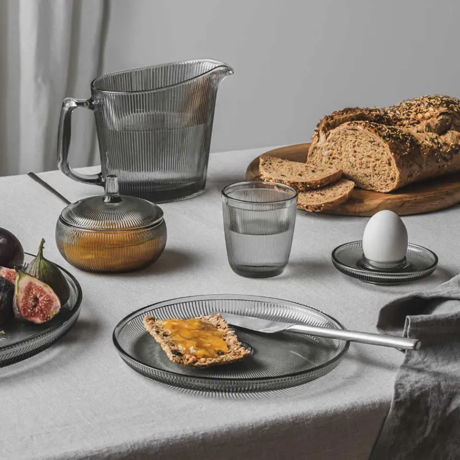 HADELAND GLASSVERK Siri Skål m/Lokk Røkgrå