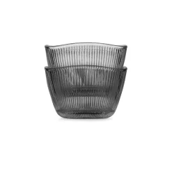 HADELAND GLASSVERK Siri Telysholder 2pk Røkgrå