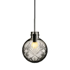 HADELAND GLASSVERK Taklampe Røkgrå