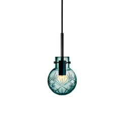 HADELAND GLASSVERK Taklampe Finn Blågrønn